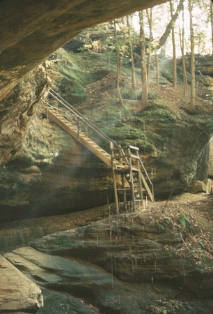Stair Bridge -
Hocking State Park, Ohio (1976) : Machine In The Garden : James Beyer Photography