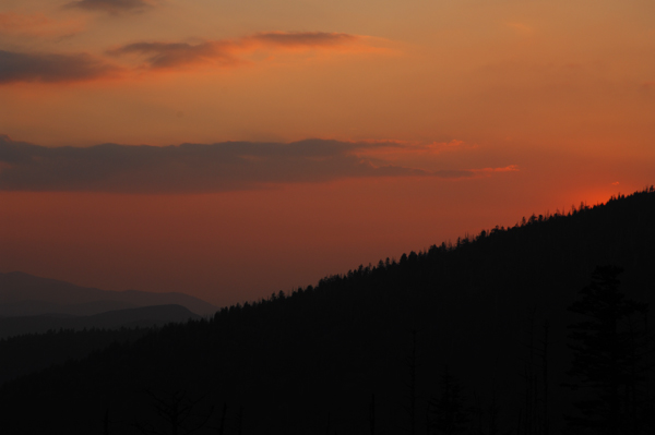 Orange Sunset -
Appalachian National Park, North Carolina (2008) : Thresholds : James Beyer Photography